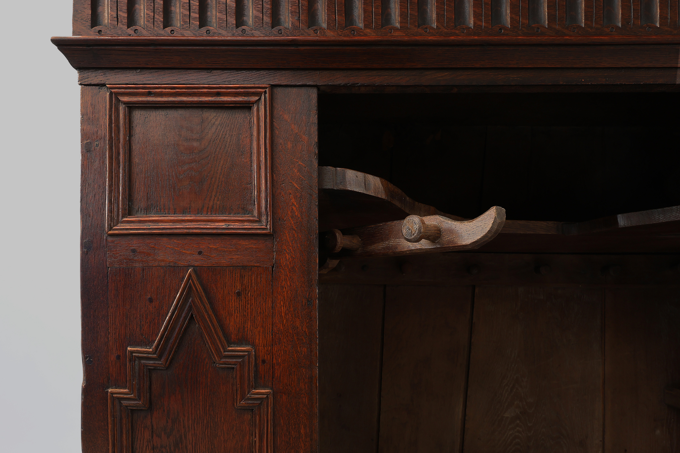 French 16th Century Antique oak hand carved wardrobe thumbnail